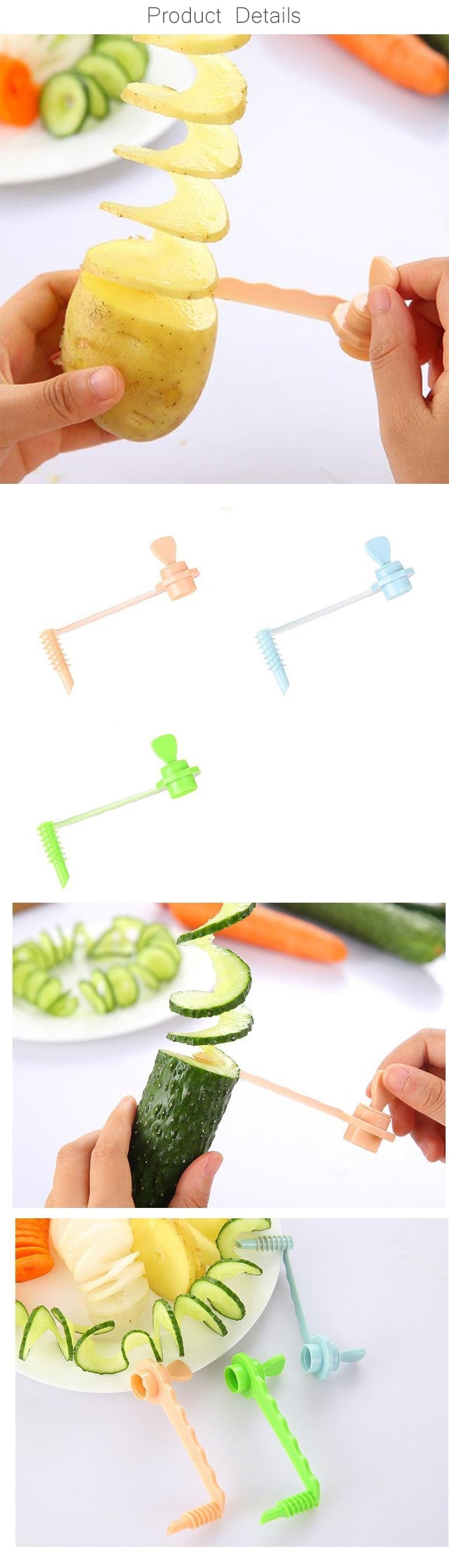 1Pcs Carrot Spiral Slicer
